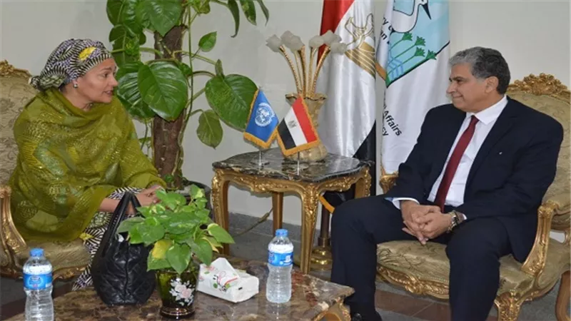 وزير البيئة يلتقي نائب الأمين العام للأمم المتحدة لبحث عدد من القضايا المتعلقة بالتنمية 