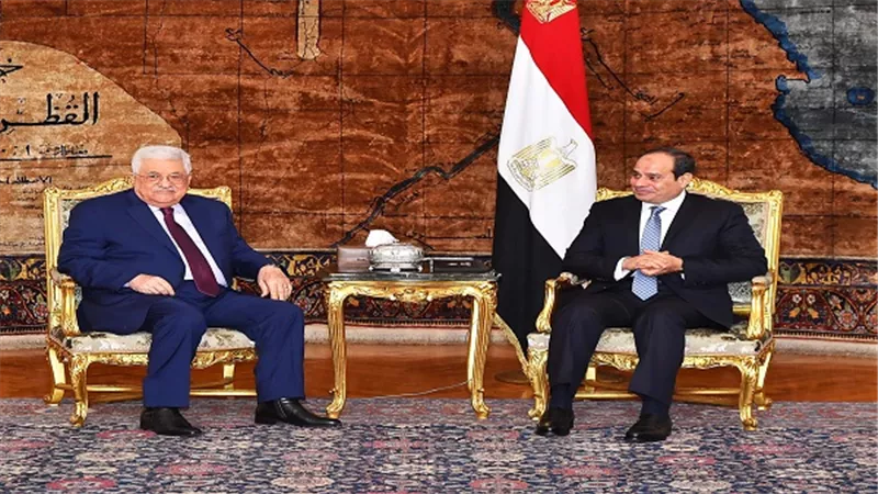 السيسي يعقد مباحثات مع الرئيس الفلسطينى فى قصر الاتحادية
