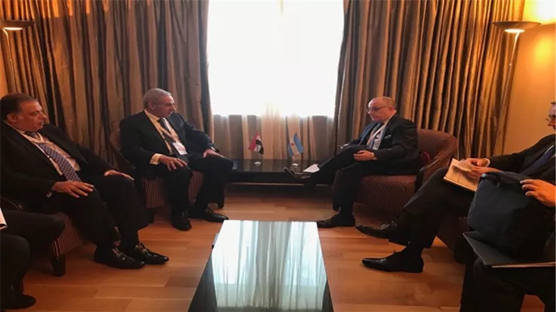 وزير التجارة والصناعة يلتقى بوزير الخارجية الأرجنتينى على هامش اعمال المؤتمر الوزارى لمنظمة التجارة العالمية