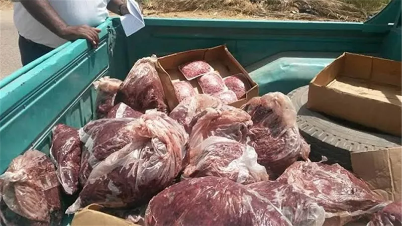 ضبط 3 طن لحوم غير صالحة للاستهلاك الآدمى بالبساتين 