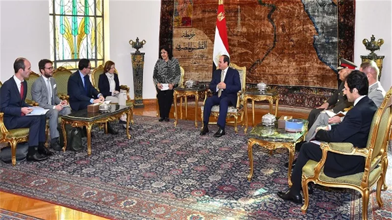 السيسي يستقبل وزيرة القوات المسلحة الفرنسية