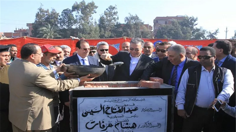 عرفات يضع حجر الأساس لكباري طنامل و بشلا وصهرجت بمحافظة الدقهلية