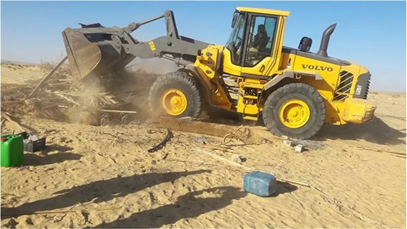 الجيزة تستعيد 82 فدان اراضي املاك دوله بالواحات البحرية