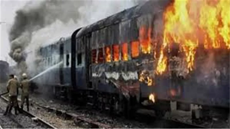 حريق هائل في محطة قطار.. إقرا التفاصيل