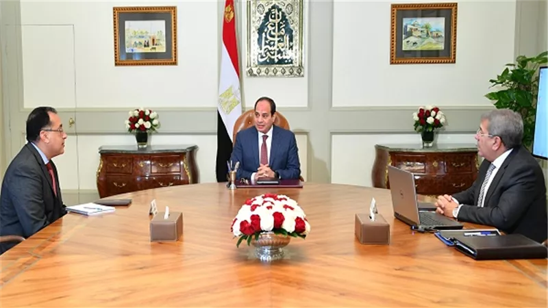 السيسي يجتمع مع القائم بأعمال رئيس مجلس الوزراء ووزير المالية