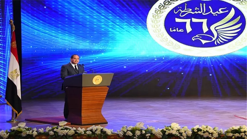 الرئيس السيسي يلقي كلمة للشعب المصري إحتفالاً بعيد الشرطة 
