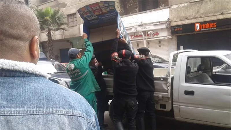 حملة مكبرة بالوايلى لتطهير ميدان العباسية وعبده باشا من الاشغالات 