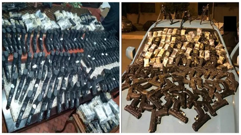 إحباط تهريب كمية كبيرة من الأسلحة النارية والذخائر للبر الشرقى لقناة السويس 
