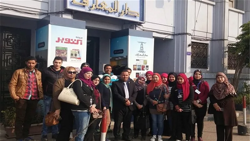 بالصور.. طلاب جامعة بنها فى زيارة تدريبية لمجلة أكتوبر