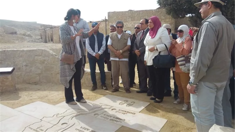 فهمى يفتتح المرحلة الاولى من تطوير محميتى الغابة المتحجرة ووادى دجلة