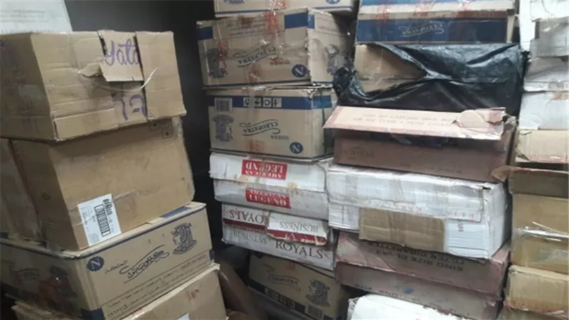 بالصور.. ضبط  20680 عبوة سجائر «مغشوشة» بالعجوزة 