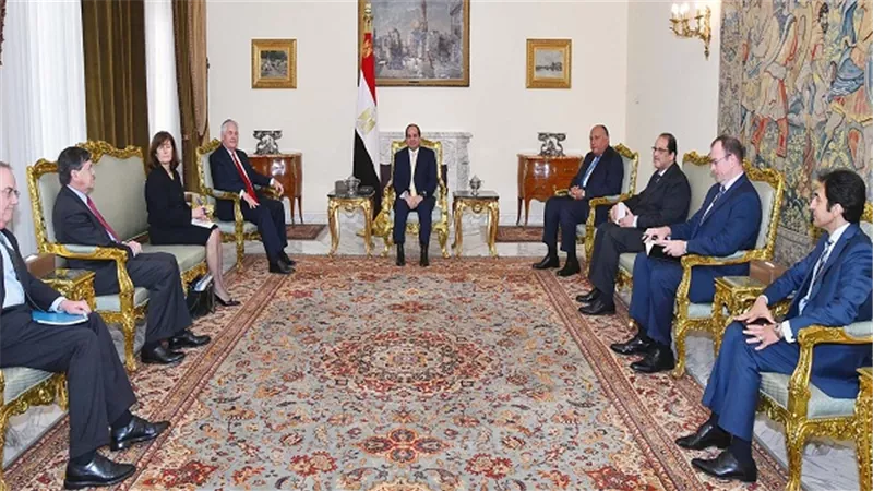 الرئيس السيسي يستقبل وزير الخارجية الأمريكي