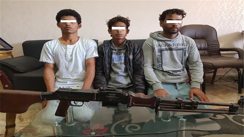 ضبط مرتكبى واقعة سرقة مزرعة وبحوزتهم سلاح نارى وذخائر 