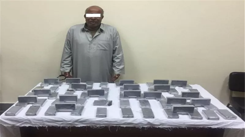 ضبط أحد الأشخاص وبحوزته 70 طربة لمخدر الحشيش بقصد الإتجار