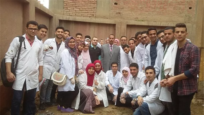 قافلة بيطرية من جامعة بنها لقرية قرنفيل بالقناطر