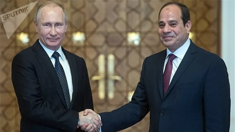 السيسي يهنئ  الرئيس الروسى بمناسبة اعادة انتخابه لفترة رئاسية جديدة