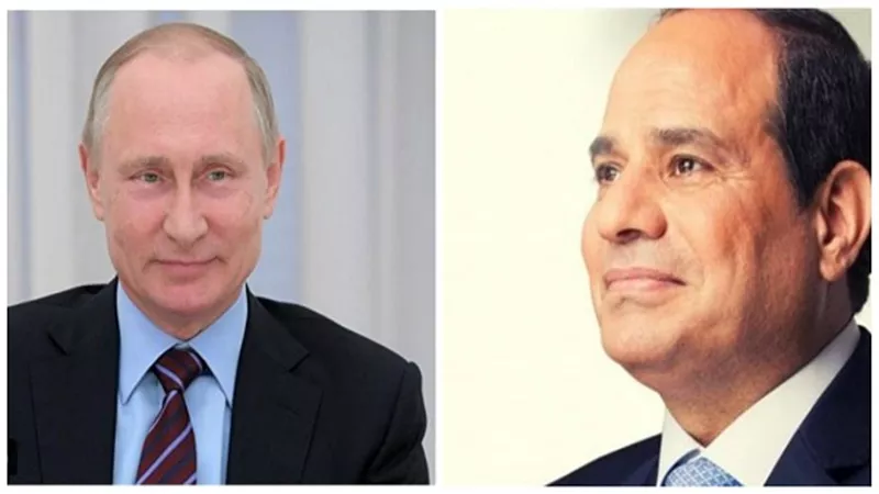 السيسي يتلقي اتصالاً هاتفياً من الرئيس الروسي للتهنئة بالفوز فى الانتخابات الرئاسية
