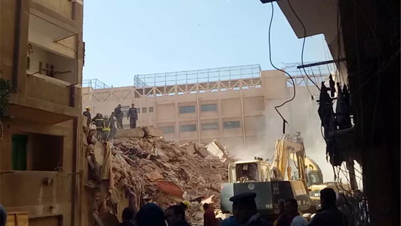 تفاصيل كارثة انهيار عقار الاسكندرية