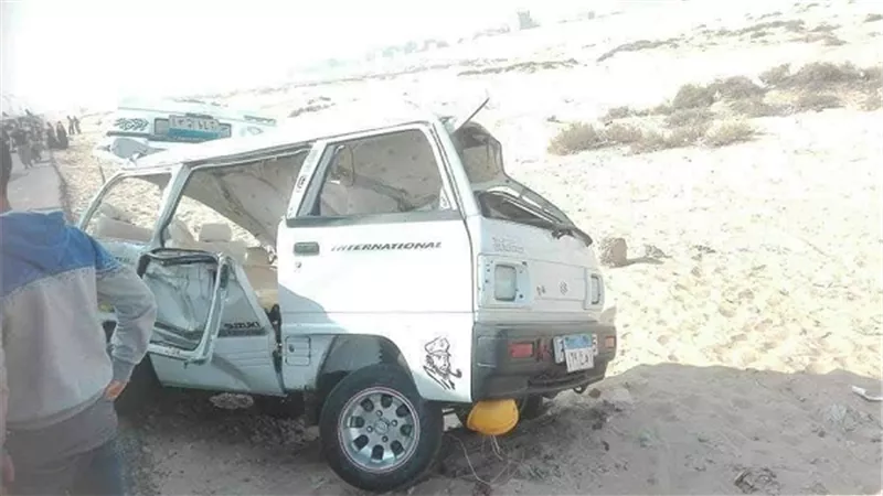 مصرع ٩ فتيات في حادث إنقلاب سيارة بطريق السلام_ الخانكة