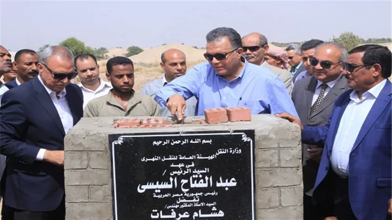 وزير النقل يضع حجر الأساس لإنشاء أول ميناء نهري بمحافظة قنا 