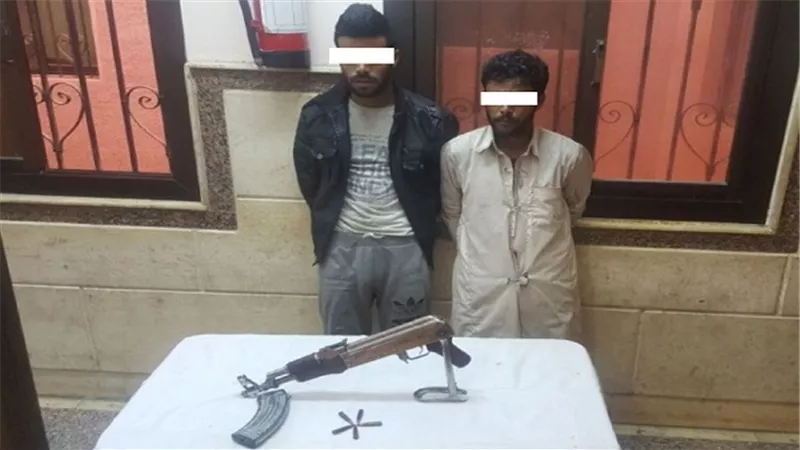 ضبط مرتكبى واقعة مقتل أحد الأشخاص وبحوزة أحدهما سلاح نارى وذخائر 