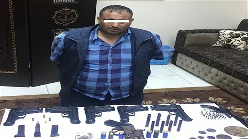 ضبط شخص لقيامه بالإتجار فى الأسلحة النارية غير المرخصة وتصنيعها 