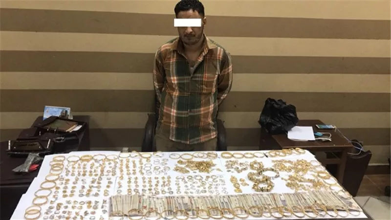 كشف غموض واقعة تعدى على تاجر مصوغات ذهبية وسرقة 3 كيلو جرام مشغولات ذهبية