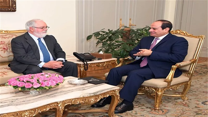 السيسي يستقبل مفوض الطاقة والمناخ بالاتحاد الأوروبي
