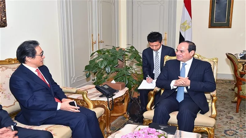 السيسي يستقبل رئيس مجلس إدارة هيئة التجارة الخارجية اليابانية