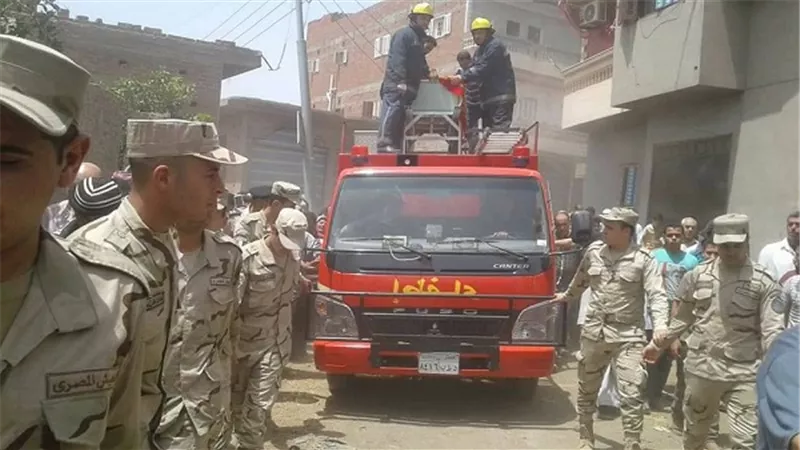 الحزن يخيم على ميت فارس في تشيع جثمان شهيد العريش من مسقط رائسه بالدقهليه
