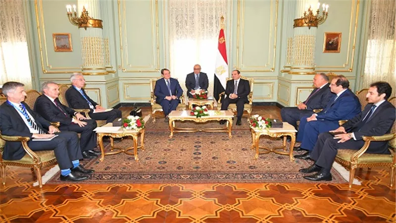السيسي يجري مباحثات مع الرئيس القبرصي 