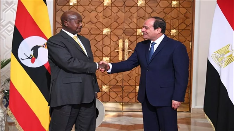 الرئيس السيسي يستقبل بقصر الاتحادية الرئيس الأوغندي
