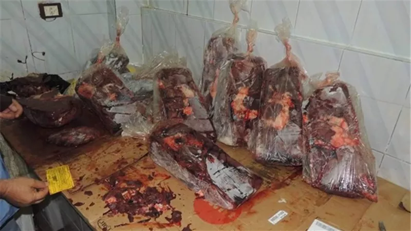 ضبط مصنع يقوم بتعبئة لحوم مجهولة المصدر بالخصوص