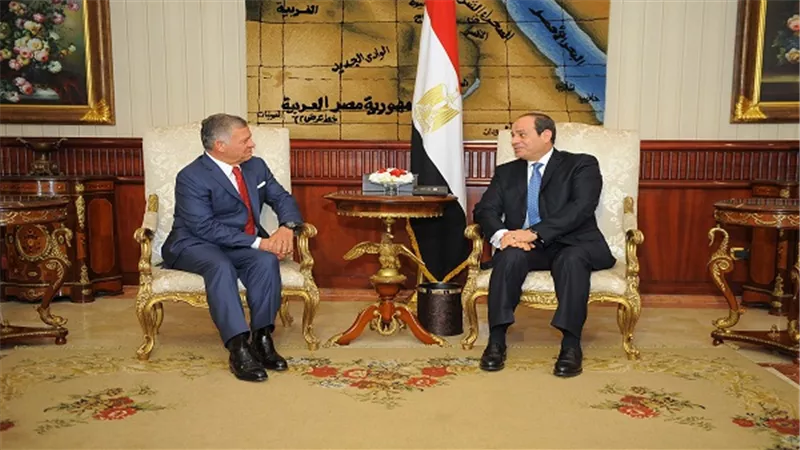 السيسي يستقبل العاهل الأردني الملك عبد الله الثاني بالقاهرة