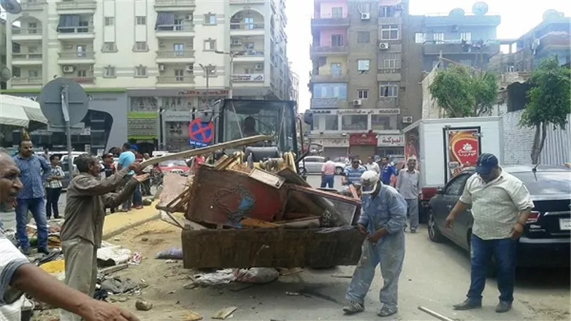 بالصور.. رفع حالة 12إشغال وإزالة 4 تعديات فى السويس