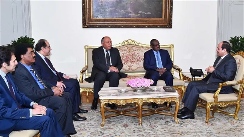 السيسي يستقبل وزير الخارجية السوداني