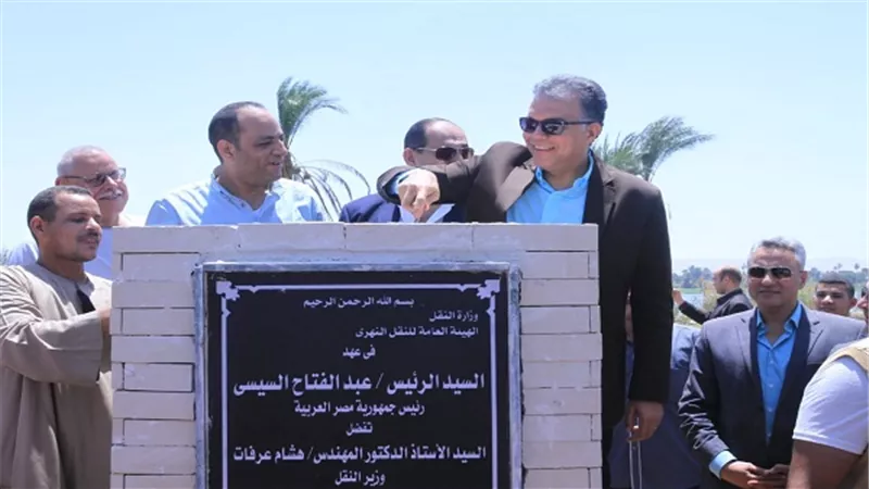 وزير النقل يضع حجر الأساس لإنشاء أول ميناء نهري بمحافظة سوهاج 