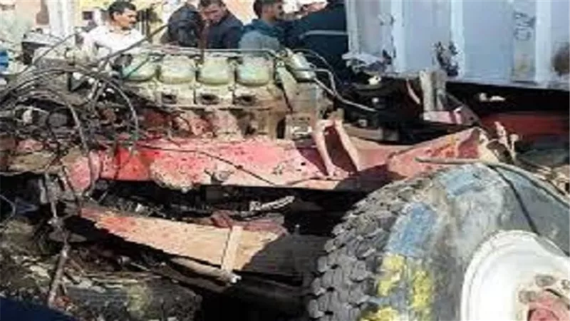حادث تصادم يؤدي لوفاة شخص واصابة ثلاثة بطريق اجا - المنصورة 