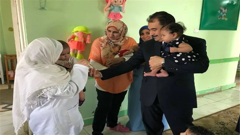 لبيب يزور دار طيور جنه السويس ويهنىء الاطفال بالعيد