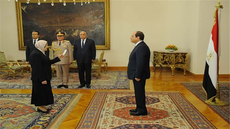السيسي يشهد أداء حلف اليمين للمستشارة أماني الرافعي رئيسة لهيئة النيابة الإدارية