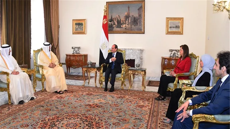 السيسي يستقبل وفداً وزارياً إماراتياً