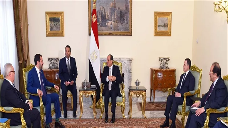 السيسي يستقبل نائب رئيس الوزراء ووزير الداخلية الإيطالي