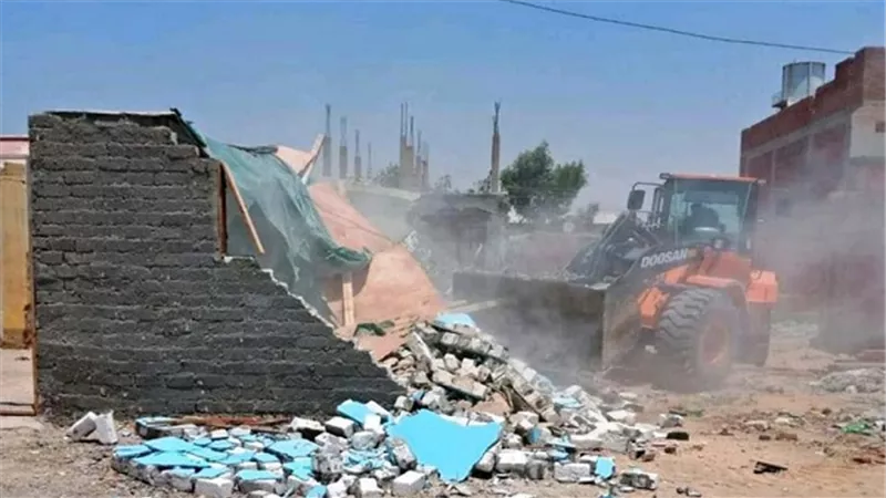 محافظة السويس تنفذ الموجة العاشرة بازالة التعديات علي أملاك الدولة