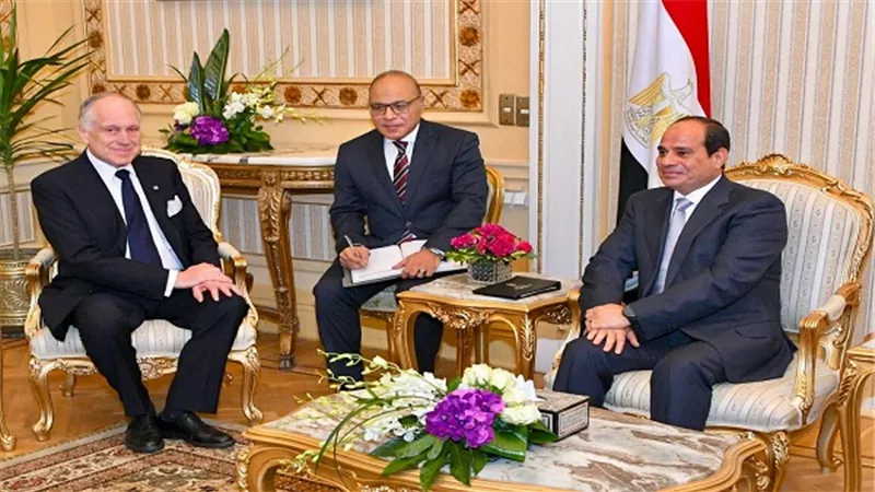 الرئيس السيسي يستقبل رئيس الكونجرس اليهودى العالمي
