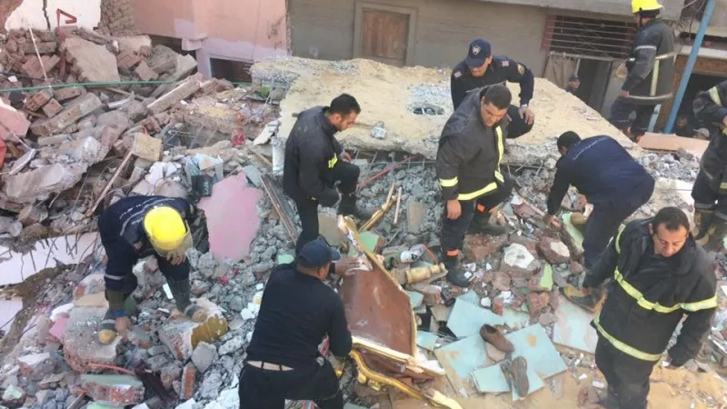 سقوط جزء من عقار دون إصابات بالإسكندرية