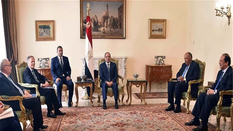  الرئيس السيسي يستقبل وزير الخارجية والتعاون الدولي الإيطالي