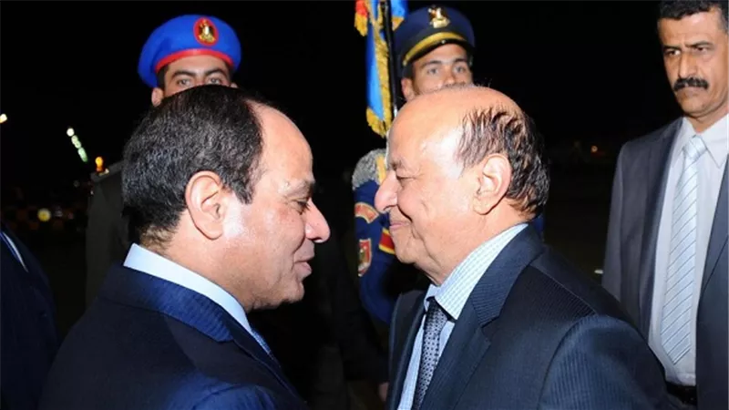 رئيس اليمن يصل الاتحادية للقاء السيسي
