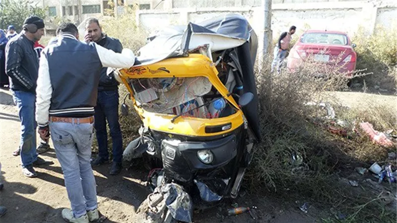 حادث توك توك بشع.. والنتيجة مؤسفة