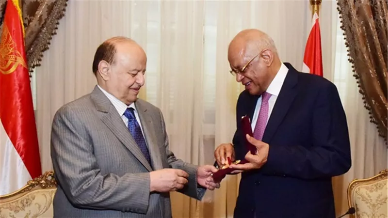 الرئيس هادي لعبد العال: نشكر مصر على دعمها للشرعية اليمنية