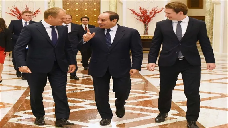 الرئيس السيسي يستقبل رئيس المجلس الأوروبى ومستشار النمسا